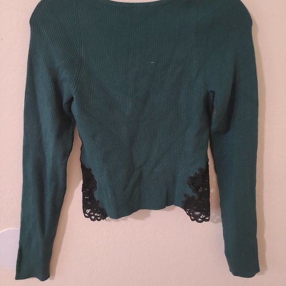 Express Body Contour Lace Top M - Picture 2 of 4